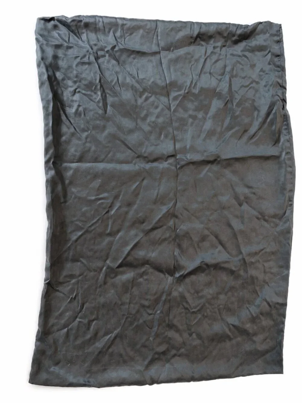 Slip Silk Pillowcase Queen/Standard Size Charcoal Gray Embroidered Logo